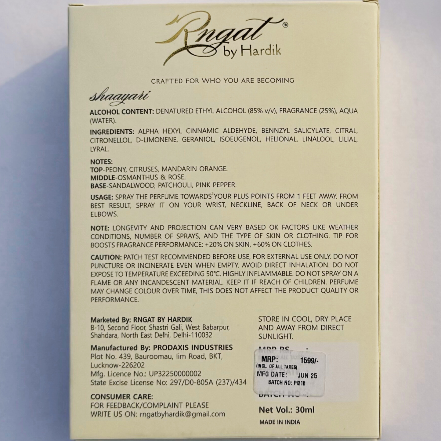 Shaayari | Parfum for Her (30 ml)